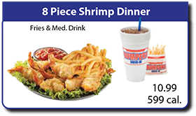 8 Piece Shrimp Dinner