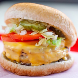 Triple cheeseburger photo